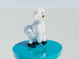 Alpaca Lama Rigged And Animated Model 3D