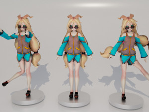 EMMy GIRL CHARACTER RIGGED ANIMATED 99 ANIMATIONS INCLUDED Model 3D