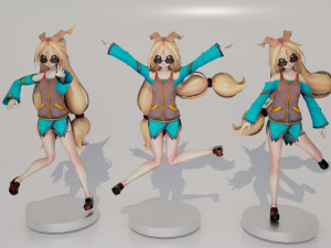 EMMy GIRL CHARACTER RIGGED ANIMATED 99 ANIMATIONS INCLUDED Model 3D