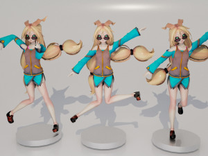 EMMy GIRL CHARACTER RIGGED ANIMATED 99 ANIMATIONS INCLUDED Model 3D