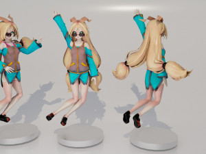 EMMy GIRL CHARACTER RIGGED ANIMATED 99 ANIMATIONS INCLUDED Model 3D
