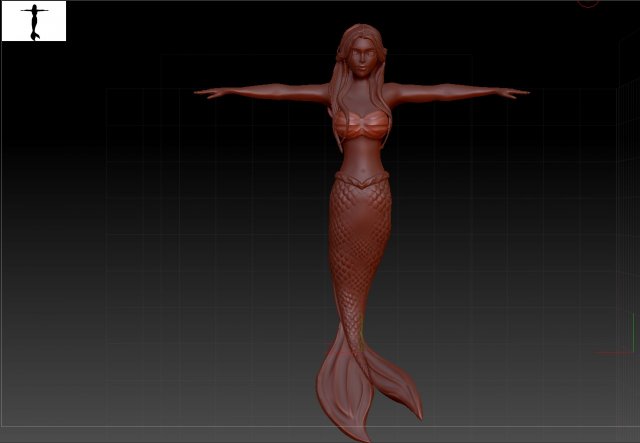 Mermaid 3Dモデル .c4d .max .obj .3ds .fbx .stl .blend 