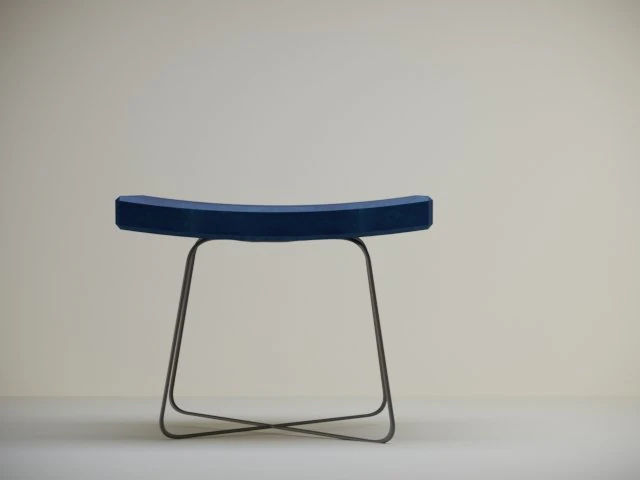 Pouffe suede 3D Model .c4d .max .obj .3ds .fbx .stl .blend 