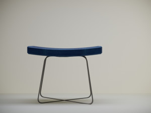 Pouffe suede 3D 模型