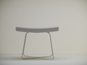 Pouffe suede Modèle 3D