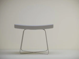 Pouffe suede 3D Model