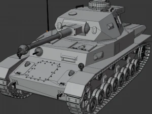 Pzkpfw IV Ausf F2 Modelo 3D