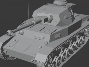 Pzkpfw IV Ausf F2 Modelo 3D