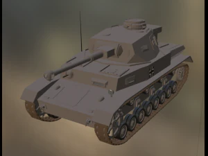 Pzkpfw IV Ausf F2 Modelo 3D