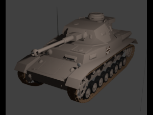 Pzkpfw IV Ausf F2 3Dモデル
