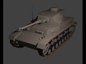 Pzkpfw IV Ausf F2 Modelo 3D