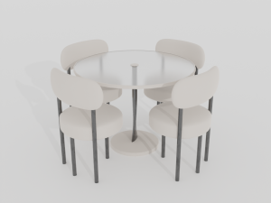 Table and chairs 3D 模型