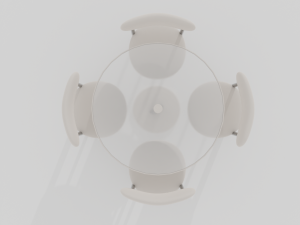 Table and chairs 3D Model