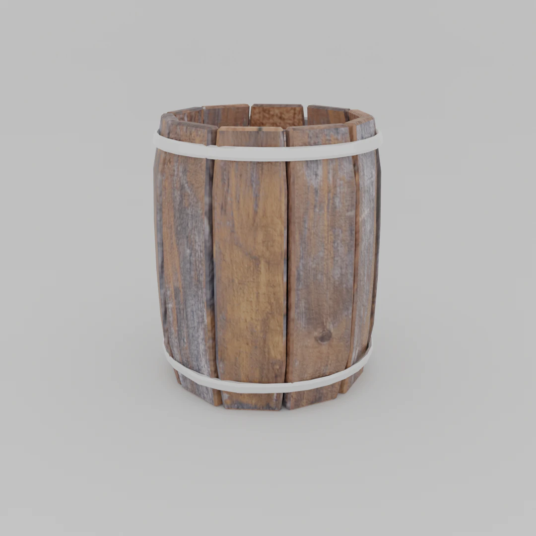 Barrel 3D Model .c4d .max .obj .3ds .fbx .stl .blend 