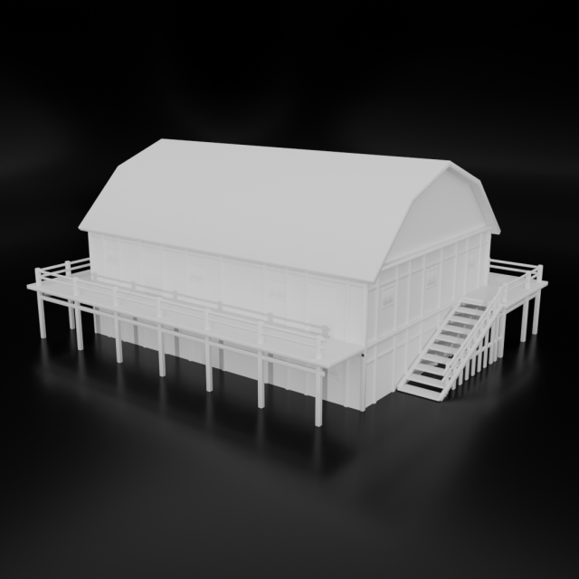 House 3D मॉडल .c4d .max .obj .3ds .fbx .stl .blend 