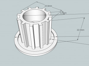 Gear screw drive 3D Baskı Modeli