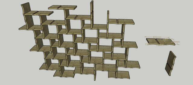 Wall shelf designer Modelo 3D .c4d .max .obj .3ds .fbx .stl .blend 