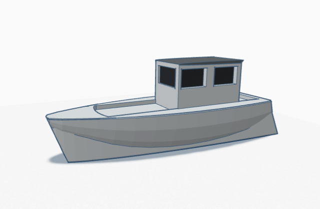 Motor Boat Model 3D Принт Модель .c4d .max .obj .3ds .fbx .stl .blend 