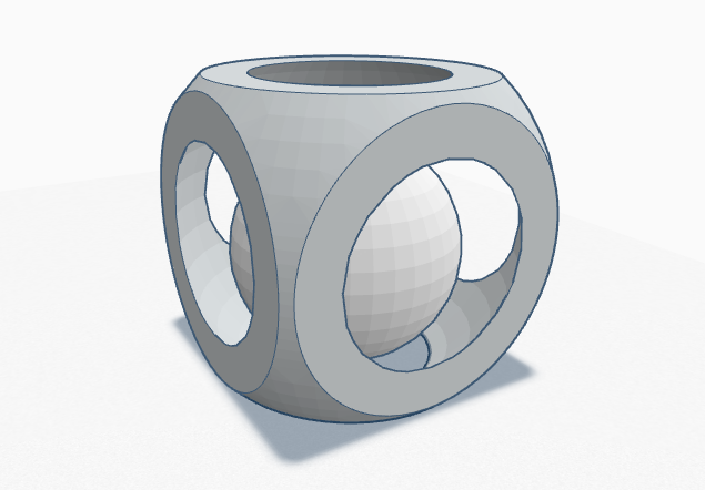 Sphere in Cube 3D Baskı Modeli .c4d .max .obj .3ds .fbx .stl .blend 