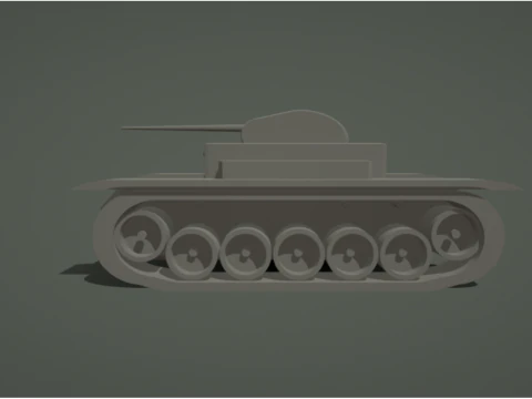 탱크 모델 3D 프린트 모델