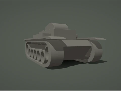 탱크 모델 3D 프린트 모델