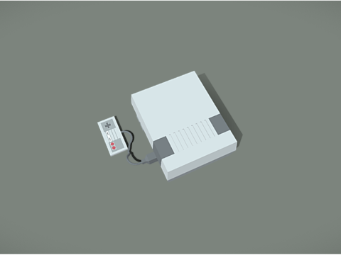 Retro Gaming Console 3D Model