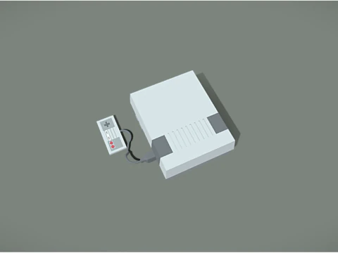 Retro Gaming Console 3D Model