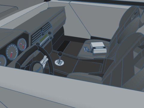 Retro-Futuristic Sports Car W- Interior Modello 3D