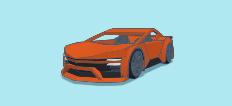 Supercar Model 3D .c4d .max .obj .3ds .fbx .stl .blend 