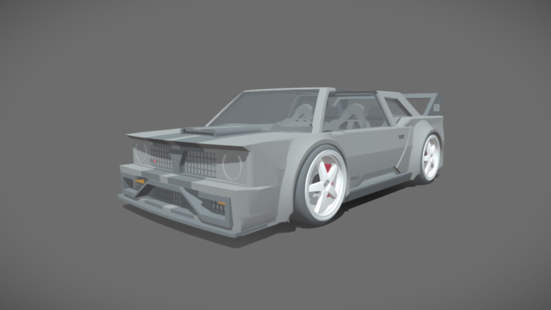 Retro- Futuristic Muscle Car Design LMRI Driftwing DK Modelo 3D .c4d .max .obj .3ds .fbx .stl .blend 