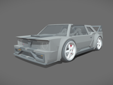 Retro- Futuristic Muscle Car Design LMRI Driftwing DK Modello 3D