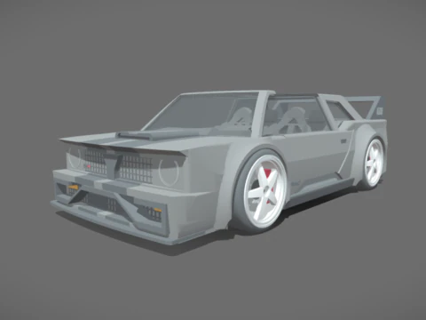 복고풍-미래적 머슬카 디자인 LMRI Driftwing DK 3D 모델