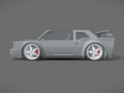 Retro- Futuristic Muscle Car Design LMRI Driftwing DK Modelo 3D
