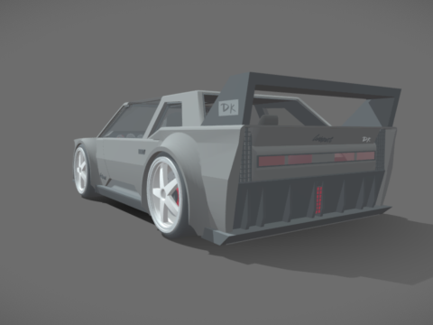 Retro- Futuristic Muscle Car Design LMRI Driftwing DK Modelo 3D