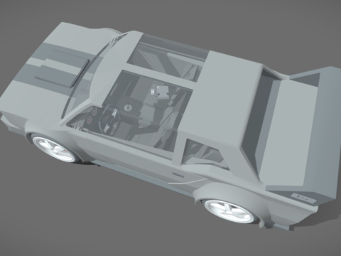 Retro- Futuristic Muscle Car Design LMRI Driftwing DK Modelo 3D