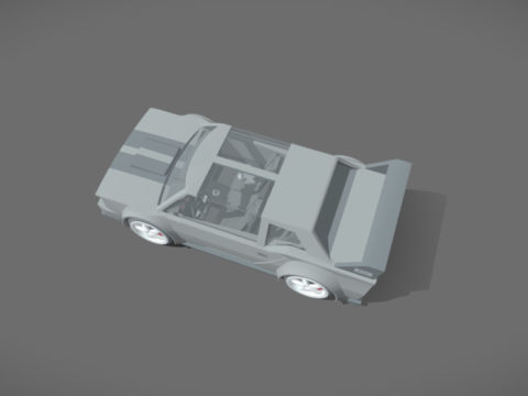 Retro- Futuristic Muscle Car Design LMRI Driftwing DK Modelo 3D