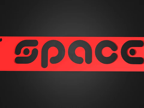 Ruimte sleutelhanger 3D printmodel