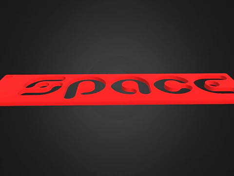 Space Keychain 3D Print Model