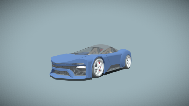 Modern Supercar Sprintwing Modello 3D .c4d .max .obj .3ds .fbx .stl .blend
