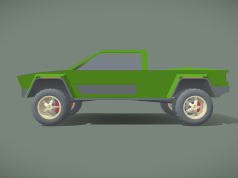 复古单驾驶室卡车 3D 模型