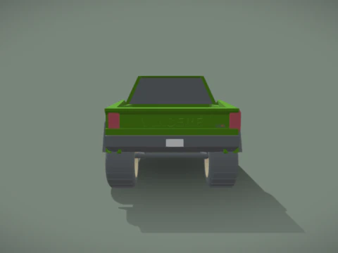Retro Single Cab Truck 3D Model