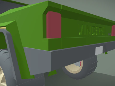 Retro Single Cab Truck 3D Model