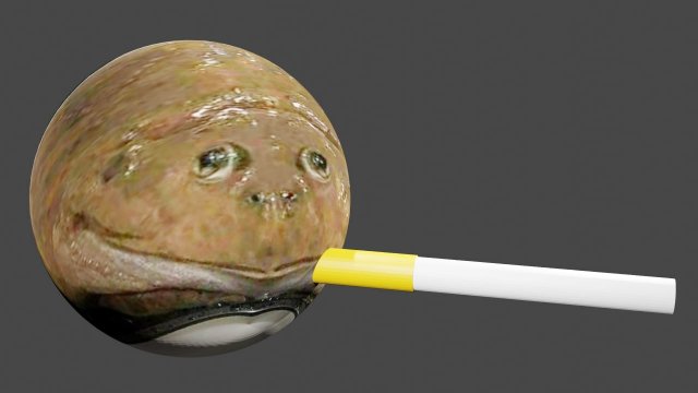 Frog OwO Model 3D .c4d .max .obj .3ds .fbx .stl .blend 