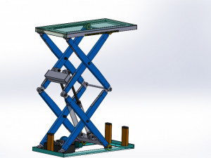 Hydraulic Scissor Lift Hydraulic Machine 3D Model