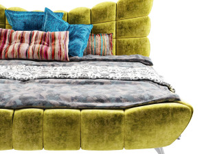 Stylish contemporary bed Cloud 7 by Bretz Modelo 3D