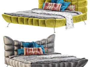 Stylish contemporary bed Cloud 7 by Bretz Modelo 3D