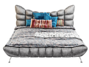 Stylish contemporary bed Cloud 7 by Bretz Modelo 3D