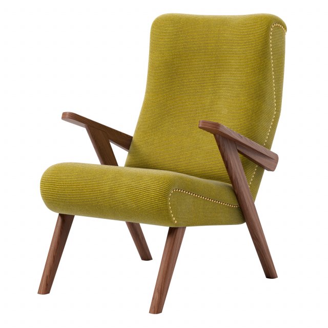Stylish German armchair Johann B125 from Bretz Modelo 3D .c4d .max .obj .3ds .fbx .stl .blend 