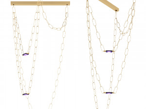 Chaindelier ceiling lamp by Davide Groppi Modello 3D