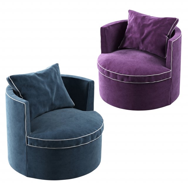 Italian armchair Cleo by Italia Lounge 3D मॉडल .c4d .max .obj .3ds .fbx .stl .blend 